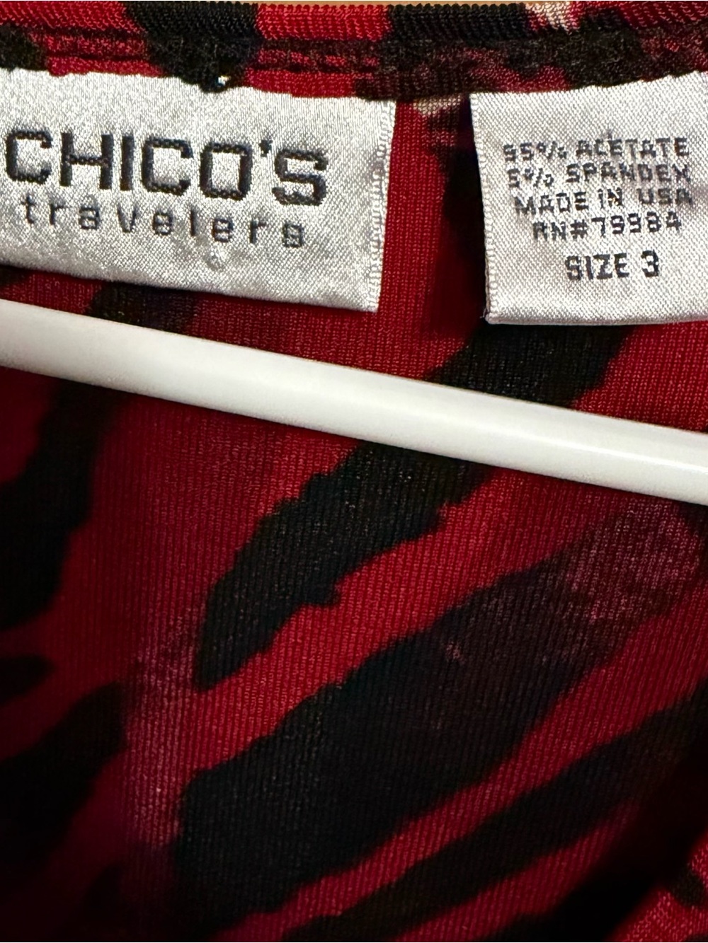 Chicos Travelers Animal Print Top - Picture 2 of 3